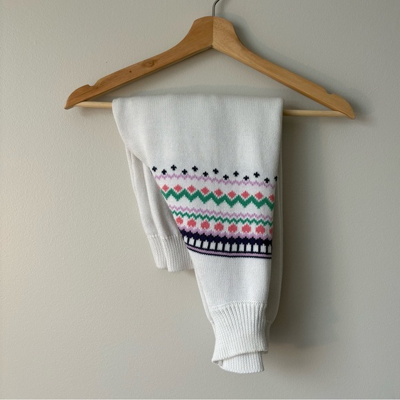 Tristan White Fair Isle Sweater-Size small - Picture 4 of 6